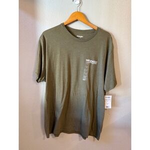 Wrangler Graphic T-Shirt Mens XXL Olive Green Heather Short Sleeve Western